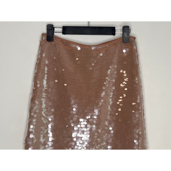 Madewell Sequin High Waisted Midi Pencil Skirt Fallen Timber N0100 Women 0 NWT - Picture 5 of 14